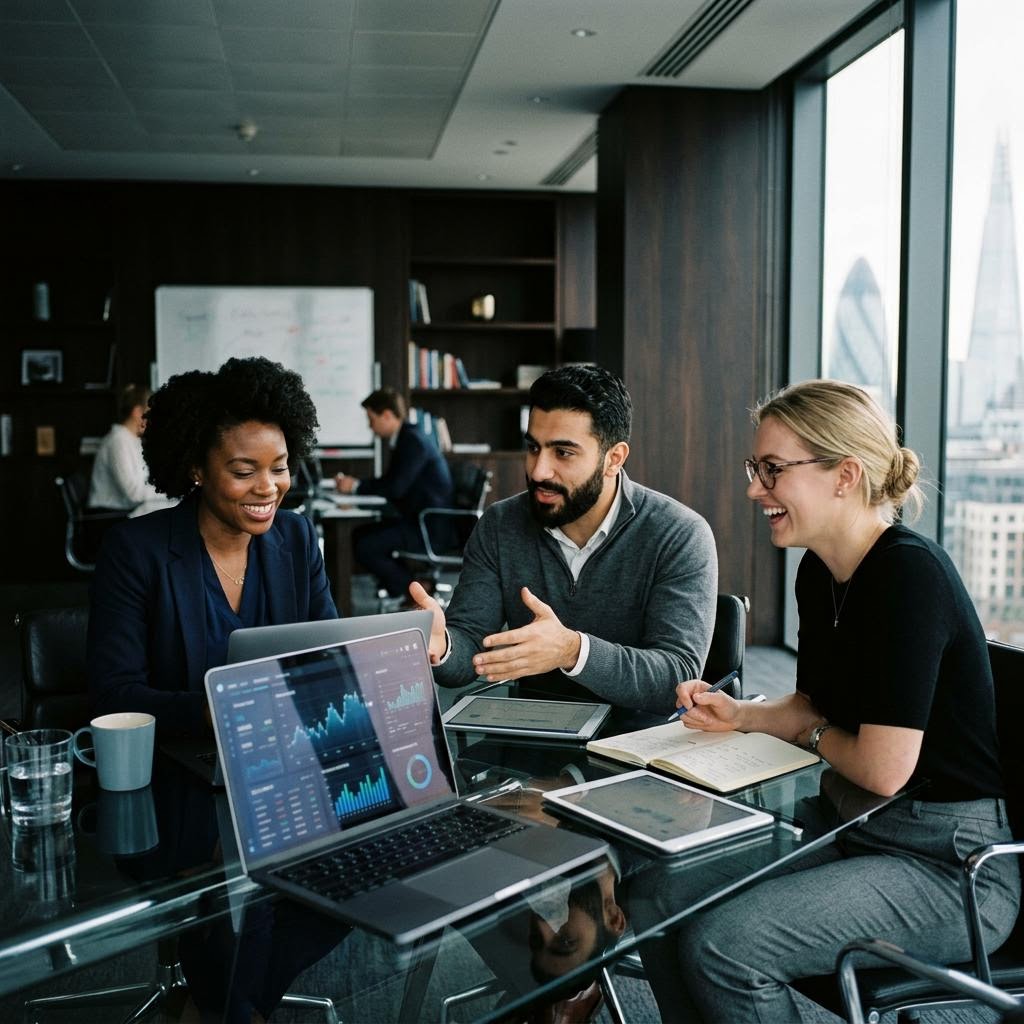 Finarvex analysts reviewing cryptocurrency market data